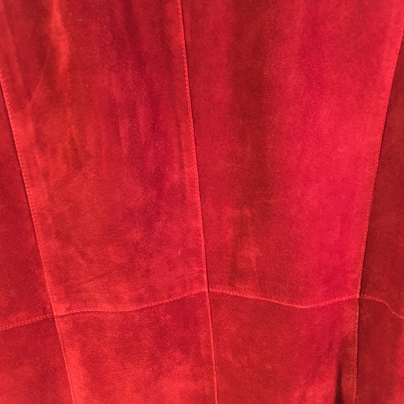 Liz Claiborne Red Suede Coat - Picture 5 of 5